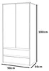 STIV Möbel | Kleiderschrank Weiß Matt/Hochglanz 90x50x180 Produktbild-Vorschau 7