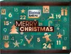 A Christmas advent calendar with numbered doors and festive graphics. Produktbild-Vorschau