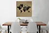 MuchoWow® Poster Weltkarte - Elefant - Braun 75x75 cm - Produktbild-Vorschau 2