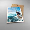 Gerahmtes Poster - Rahmen in heller Eiche - Surfen Surfer Produktbild-Vorschau 3
