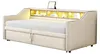 Sofa rozkładane 90x200 cm, po rozłożeniu 180x200 cm, beżowe Podgląd zdjęcia produktu 8
