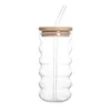 HOMLA BUBBLY SUMMER Glas mit Bambusdeckel und Glasstrohhalm Produktbild-Vorschau 3