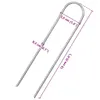 vidaXL Bodenanker U-Form 25 Stk. 15x3,5 cm Verzinkter Stahl Produktbild-Vorschau 4