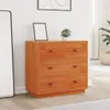 Sideboard Wachsbraun 80x40x75 cm Massivholz Kiefer - Produktbild-Vorschau 3
