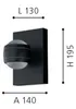 EGLO Applique murale d'extérieur LED Sesimba 2×3,7 W noir Voir les images du produit 11