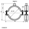 Walraven Rohrschelle KSB2 ev 36-39 mm EPDM M8/M10 Produktbild-Vorschau 2