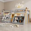 Letto a castello per bambini Fliek 90x200 cm con 2 ripiani, Anteprima dell’immagine prodotto 1