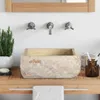 vidaXL Lavabo crema 30x30x13 cm marmo Anteprima dell’immagine prodotto 1