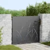 vidaXL Gartentor Schwarz 85 x 100 cm Pulverbeschichteter Produktbild-Vorschau 2