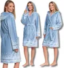 Moraj | Damen Morgenmantel Kurz mit Kapuze | Warmer Fleece Produktbild-Vorschau 1
