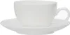 A white ceramic coffee cup and saucer set. Anteprima dell’immagine prodotto