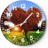 Wanduhr - Rund - Glasuhr - Baum Park Frühling Herz - Produktbild-Vorschau 1