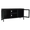 vidaXL TV stolek černý 105x35x52 cm ocel a sklo - TV Náhled obrázku produktu 7