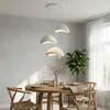 Opviq, Elegante weiße Pendelleuchte mit Metallkörper und Produktbild-Vorschau 3