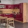 Eckküche Vicco R-Line Rot Hochglanz/Goldkraft Eiche 287 x Produktbild-Vorschau 6