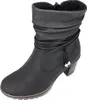 A black women's boot is shown against a white background. Voir les images du produit