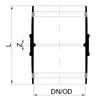 Poloplast POLO-KAL XS, doppio manicotto, DN 75, 1 pz. Anteprima dell’immagine prodotto 2