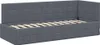 vidaXL Rohový rám postele s čelem tmavě šedý 80 cm x 200 cm Náhled obrázku produktu 4