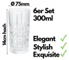 Gläser Set 24 teilig 300ml Trinkgläser modern Produktbild-Vorschau 2