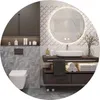 A modern bathroom with a toilet, vanity, sink, and mirror. Produktbild-Vorschau