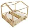 90x190/180x190 Kinderbett Hausbett Natur mit LED-Perlen, Produktbild-Vorschau 7