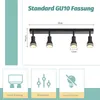 ZMH LED Deckenleuchte 4 Flammig  Schwarz Deckenlampe Spots Produktbild-Vorschau 5