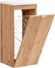 Hängesäule April 1 Tür, Holzoptik und Weiß Produktbild-Vorschau 3