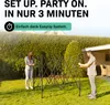 VONROC Pavillon 3x3m wasserdicht stabil - Partyzelt EasyUp Produktbild-Vorschau 2