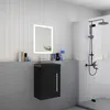 Badmöbel 45cm Schwarz Waschtisch mit Unterschrank Hochglanz Produktbild-Vorschau 3