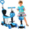 Asato Kinderscooter 5-in-1 mit LED-Rädern, Sitz und Produktbild-Vorschau 11