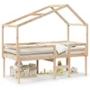 vidaXL Hochbett mit Dach 90x190 cm Massivholz Kiefer Produktbild-Vorschau 1