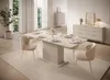 Ausziehtisch Esstisch FLORE 160-200 cm Beige Geriffelt Produktbild-Vorschau 4
