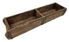 A rustic wooden box with two compartments, shown from a diagonal angle against a white background. Podgląd zdjęcia produktu