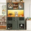 Küchenschrank 120x45x188 cm mit LED-Beleuchtung & Produktbild-Vorschau 4