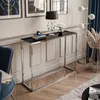 Konsole 100 cm MODERN GLASS CHROM, Chrom / Schwarzes Glass Produktbild-Vorschau 1