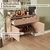 Fortuna Lai Commode 2 tiroirs 2 portes Buffet 100 cm Voir les images du produit 9