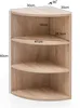 A corner shelf unit with dimensions indicated. Anteprima dell’immagine prodotto