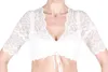 Nina von C. Dirndl Bluse halbarm Spitze floral Champagner Produktbild-Vorschau 3