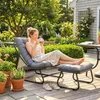 Outsunny Loungesessel Outdoor Balkonsessel mit Hocker 13 cm Produktbild-Vorschau 9