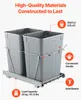 SucceBuy Wyciągane kosze na śmieci (35 Qt + 35 Qt) do Podgląd zdjęcia produktu 3