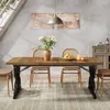 A dining room scene with a wooden table and chairs. Produktbild-Vorschau
