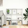 vidaXL Raumteiler-Bücherregal Weiß 102x29x103,5 cm Produktbild-Vorschau 3