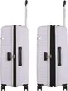 Two identical white suitcases are shown side-by-side against a white background. Produktbild-Vorschau