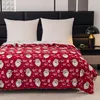Weihnachtsdeko-Decke 160x200 cm, rot, mit Produktbild-Vorschau 3