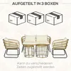 Outsunny 5 tlg. Rattan Gartenmöbel-Set, Gartengarnitur Produktbild-Vorschau 8