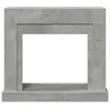 A front view of a concrete-effect fireplace surround. Podgląd zdjęcia produktu