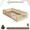 Crazy Pine Kinderbett 140x200 cm – Massives Montessori Produktbild-Vorschau 13