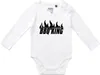 Huuraa Baby Body BBQ King Flammen 68 White  Baumwolle Produktbild-Vorschau 1