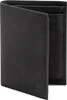 A black leather wallet is shown in a studio setting against a white background. Produktbild-Vorschau