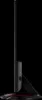 Side view of a black computer monitor on a black background. Produktbild-Vorschau
